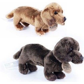 PLYŠ Pes jezevčík 19cm stojící 2 barvy *PLYŠOVÉ HRAČKY*