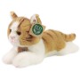 PLYŠ Kočka bílo-hnědá 20cm ležící Eco-Friendly *PLYŠOVÉ HRAČKY*