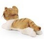 PLYŠ Kočka bílo-hnědá 20cm ležící Eco-Friendly *PLYŠOVÉ HRAČKY*