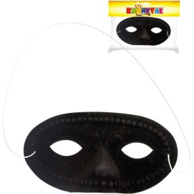 KARNEVAL Škraboška černá dospělá KARNEVALOVÝ DOPLNĚK