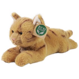 PLYŠ Kočka hnědá ležící 20cm mourovatá Eco-Friendly *PLYŠOVÉ HRAČKY*