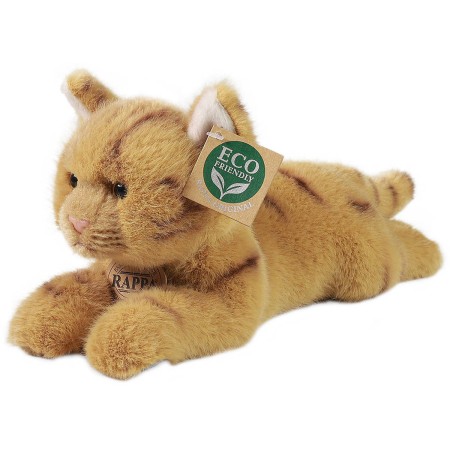 PLYŠ Kočka hnědá ležící 20cm mourovatá Eco-Friendly *PLYŠOVÉ HRAČKY*