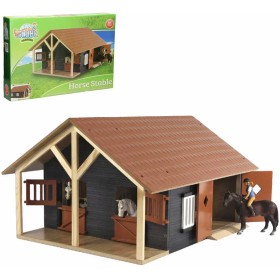 KIDS GLOBE Stáj pro koně se 2 boxy 1:24 DŘEVĚNÁ STAVEBNICE