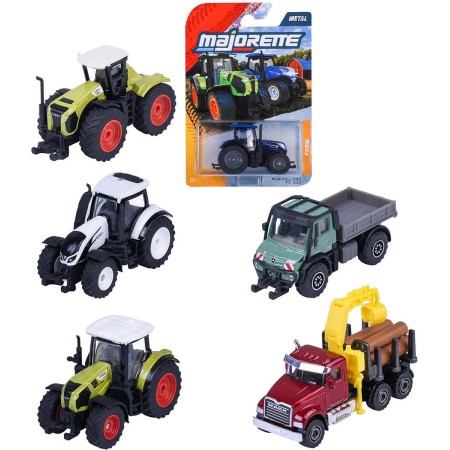 MAJORETTE Vozidlo farmářské kovové auto / traktor volný chod 6 druhů