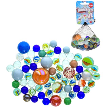 Gametime skleněné kuličky skleněnky XL sada různé barvy a velikosti