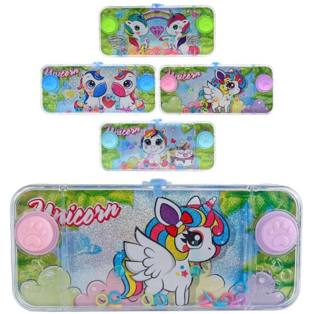 Hra vodní navlékání kroužků na hroty jednorožci 4 druhy