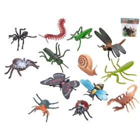 Hmyz 3,5-7cm zvířátko plastové set 13ks mix druhů v sáčku