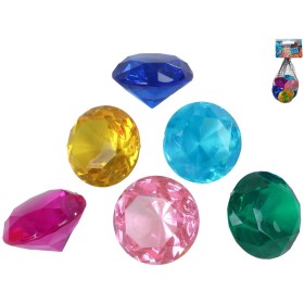 Giga diamanty set 6ks drahé kameny dětská bižuterie plast v síťce