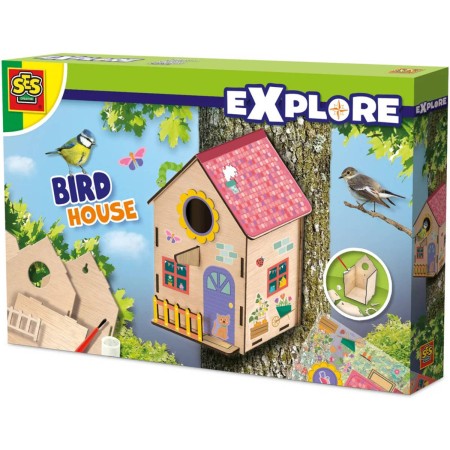 SES CREATIVE Explore Ptačí budka kreativní set dřevěná STAVEBNICE
