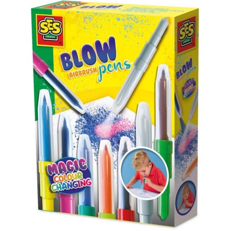 SES CREATIVE Foukací fixy měnící se barvy set 7ks