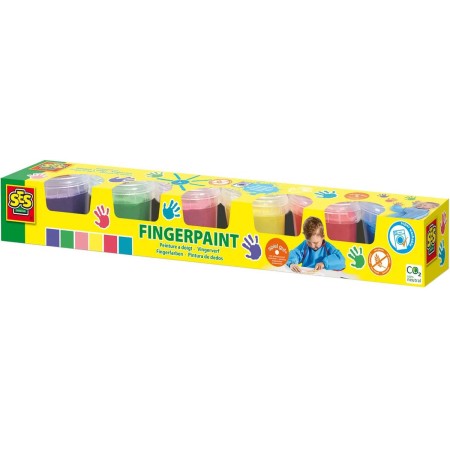 SES CREATIVE Barvy baby prstové 6x 110ml kreativní set v krabici