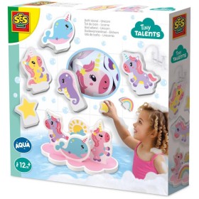 SES CREATIVE Tiny Talents baby vodolepky jednorožci set 9ks do vany