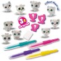 SES CREATIVE Foukací fixy set 4 barvy + 3 koťátka s překvapením