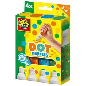SES CREATIVE Tečkovací fixy XXL set 4 barvy