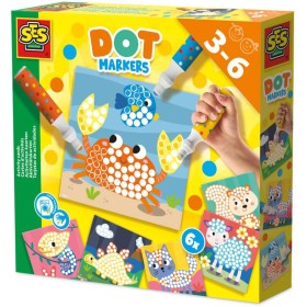 SES CREATIVE Tečkovací fixy a karty s aktivitami kreativní sada