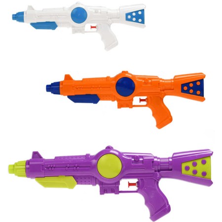 Pistole vodní 34cm se zásobníkem na vodu 3 barvy plast