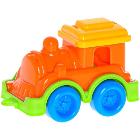 Vláček baby barevná mašinka volný chod plast