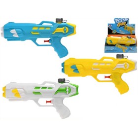 Pistole vodní stříkací 26cm se zásobníkem na vodu plast různé barvy