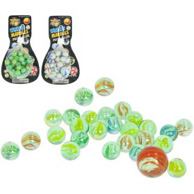 Hra kuličky skleněné set 25ks skleněnky 3 druhy v síťce *SPOLEČENSKÉ HRY*