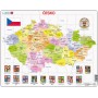 LARSEN Puzzle deskové vzdělávací Česká republika kraje 70 dílků