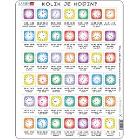 LARSEN Puzzle deskové vzdělávací Hodiny 42 dílků