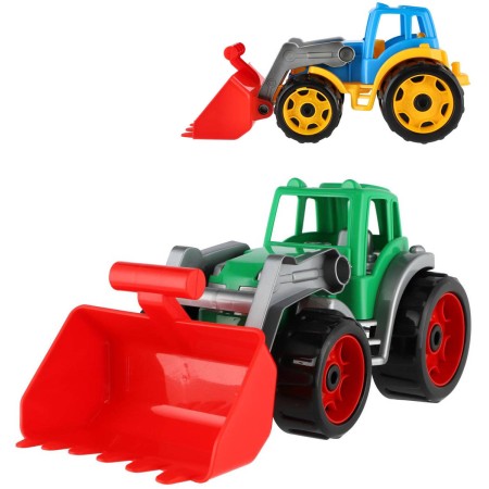 Traktor se lžící barevný nakladač na písek baby bagr volný chod 2 barvy
