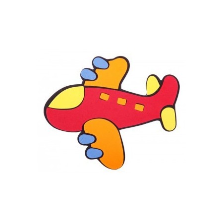 Dekorace Letadlo (pěnová samolepící na stěnu, sklo, nábytek apod.)