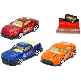 Auto sportovní model 7cm kovové různé druhy s grafikou