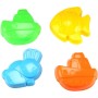 Formičky barevné set 4ks bábovičky zvířátka a dopravní prostředky na písek