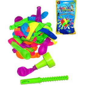 Vodní bomby barevné balonky na vodu set 100ks s nástavcem v sáčku