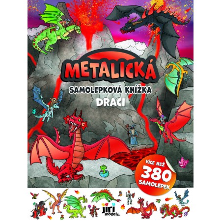 JIRI MODELS Metalická samolepková knížka Draci