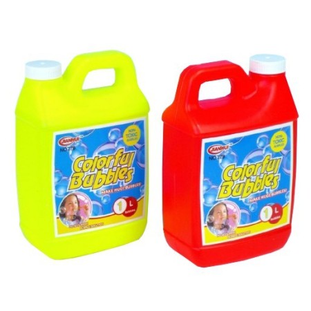 Náhradní náplň do bublifuku 1000 ml (1 litr) plastový kanystr 2 barvy