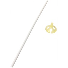 Tyčka papírová 31cm set s kloboučkem pro nafukovací balónky EKO