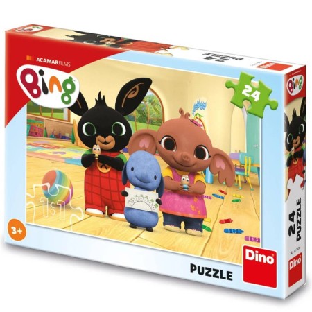 DINO Puzzle 24 dílků Bing maluje skládačka 26x18cm v krabici
