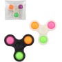 Spinner bubble pops fidget antistresový 2v1 s pop it bublinami 3 barvy