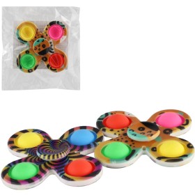 Spinner bubble pops fidget antistresový 2v1 s pop it bublinami 2 barvy
