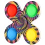 Spinner bubble pops fidget antistresový 2v1 s pop it bublinami 2 barvy