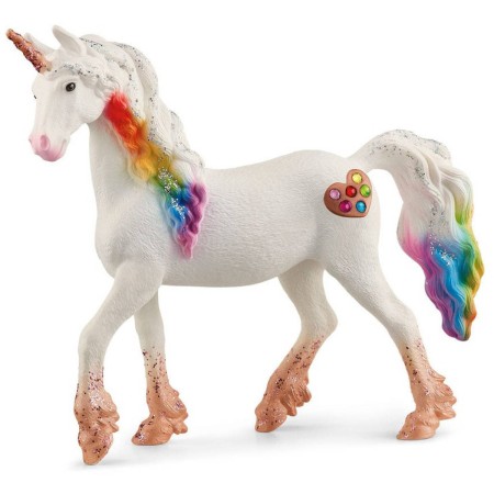 SCHLEICH Koník Bayala jednorožec kobyla srdíčková duhová figurka ručně malovaná