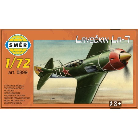 SMĚR Model letadlo Lavočkin La-7 1:72 stavebnice letadla 50 dílků