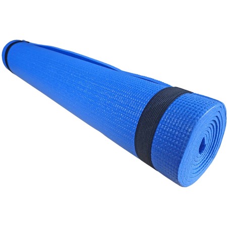 Fitness podložka Yoga 173x61cm na aerobic 4mm modrá na cvičení