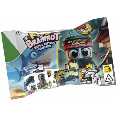 BRAINROT Set sběratelské karty holografické + dětské tetování s překvapením
