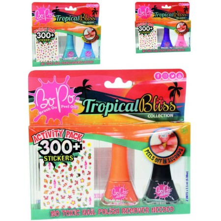 EP Line BO-PO Tropical Bliss lak na nehty slupovací 2ks + samolepky různé druhy