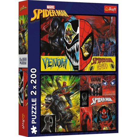 TREFL PUZZLE 2v1 Spiderman Ve dne v noci 41x28cm skládačka 400 dílků