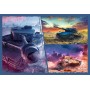 TREFL PUZZLE 2v1 World of Tanks Obrněná mise 41x28cm skládačka 400 dílků