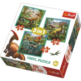 TREFL PUZZLE 3v1 Svět dinosaurů 20x20cm skládačka 106 dílků