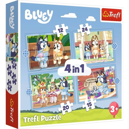 TREFL PUZZLE 4v1 Bluey a jeho svět 29x21cm skládačka 71 dílků