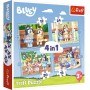 TREFL PUZZLE 4v1 Bluey a jeho svět 29x21cm skládačka 71 dílků