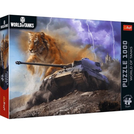 TREFL PUZZLE PREMIUM World of Tanks Tiger II 68x48cm 1000 dílků