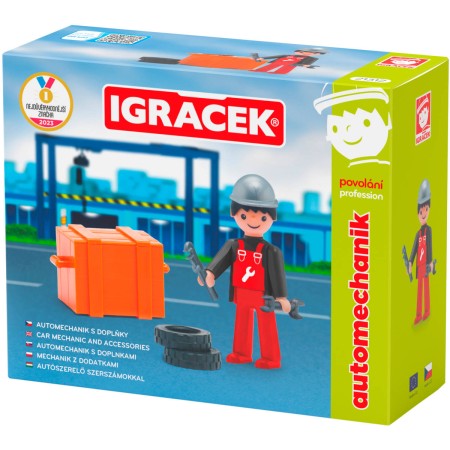 EFKO IGRÁČEK Automechanik povolání set figurka kloubová s doplňky
