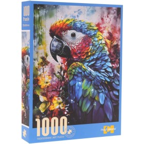 PUZZLE Art Papoušek Ara 1000 dílků skládačka 50x70cm v krabici